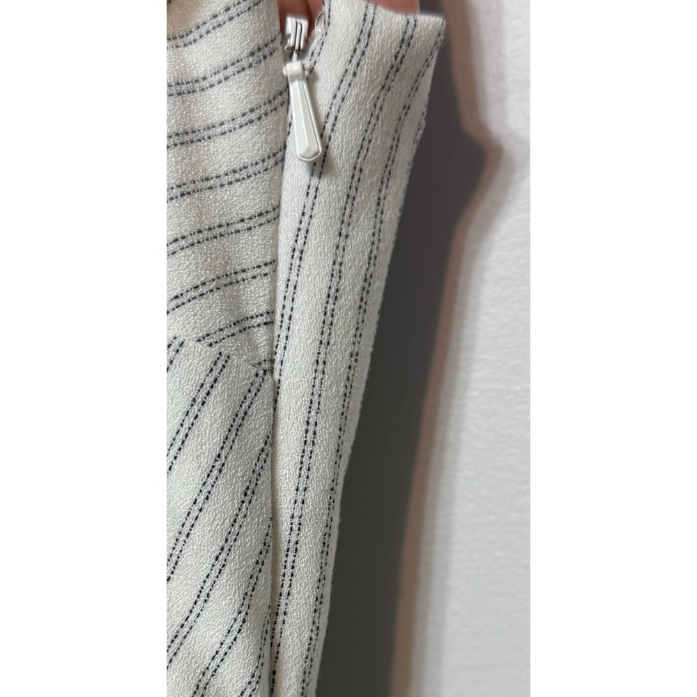 Timeless Minimalist Striped‎ Midi Dress Size 10 Coastal Grandmother Clean Girl - Picture 3 of 7